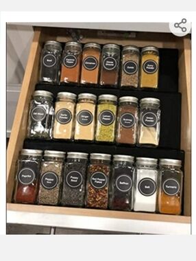 InterDesign Linus 3-Tiered Expandable Drawer Organizer Spice Rack NWT